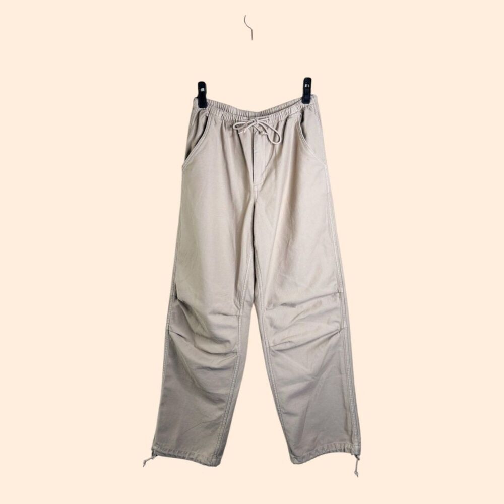 Aritzia Wide Leg Pants in Light Beige